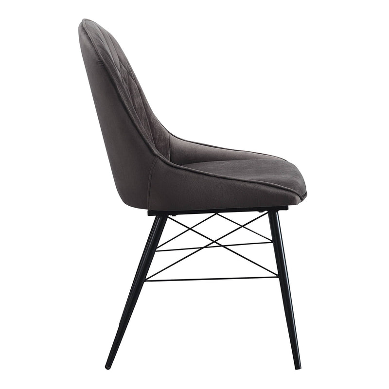 Abraham - Side Chair (Set of 2) - Black / Dark Gray
