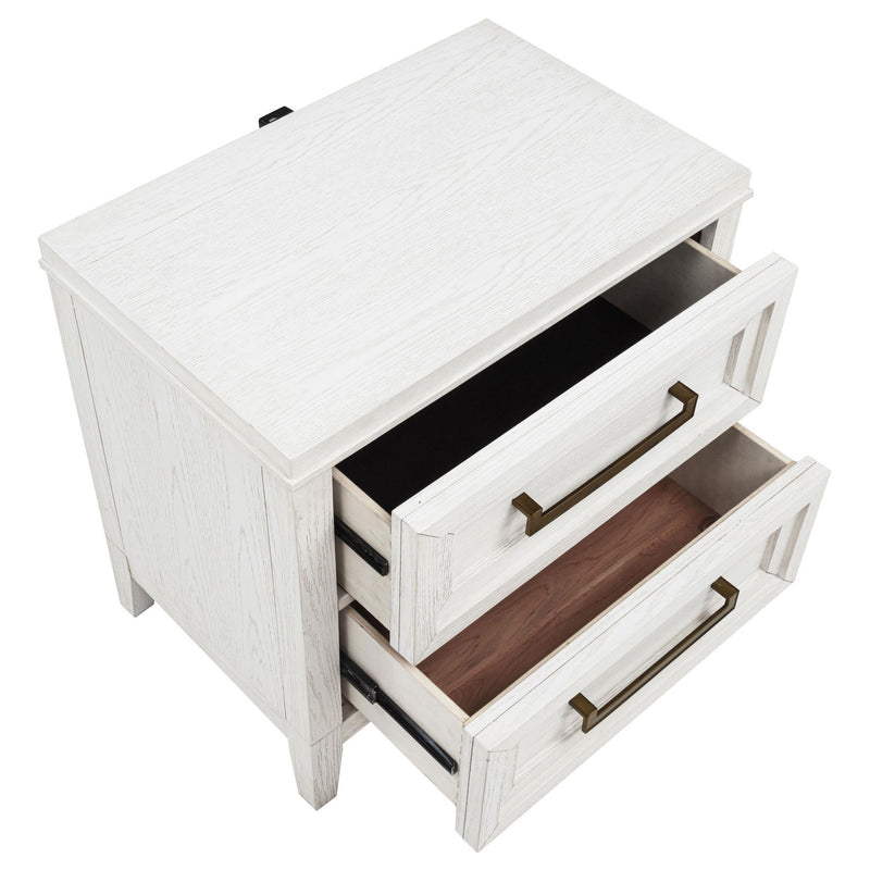 Marielle 4-piece Cal King Bedroom Set Distressed White