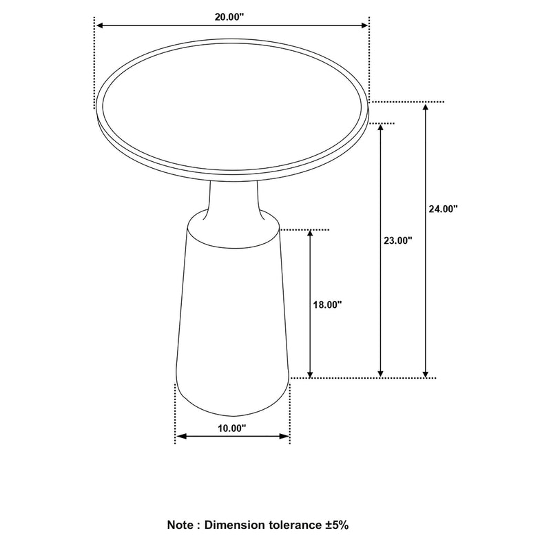 Pedestal Accent Table With Eco Friendly Base And Round Lipped Top - Brown
