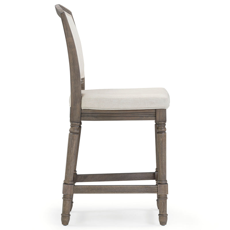 Stool With Upholstered Seat And Back