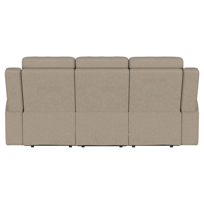 Brentwood Upholstered Motion Reclining Sofa Taupe