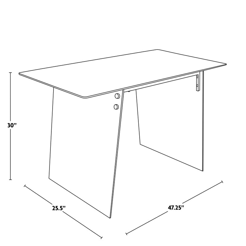 Glacier - Contemporary Desk - Clear / Chrome
