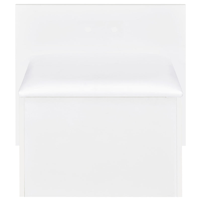 Flora 2-drawer Vanity Set with LED Mirror White High Gloss