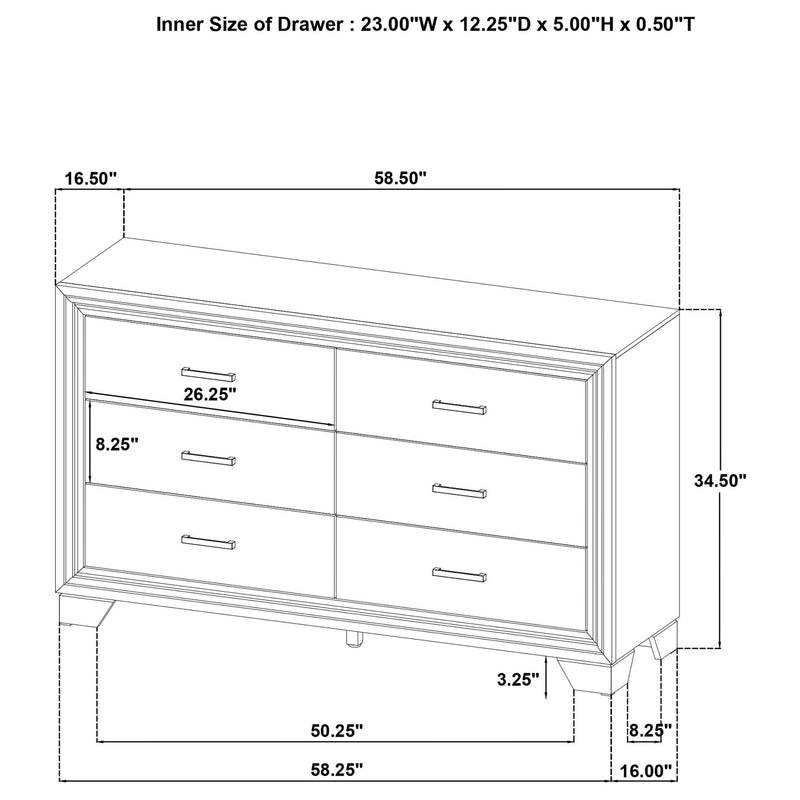 Wright 5-piece California King Bedroom Set Brown Oak