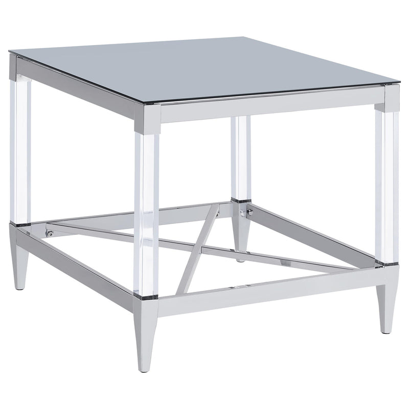 Lindley 3-piece Square Coffee and End Table Set Chrome