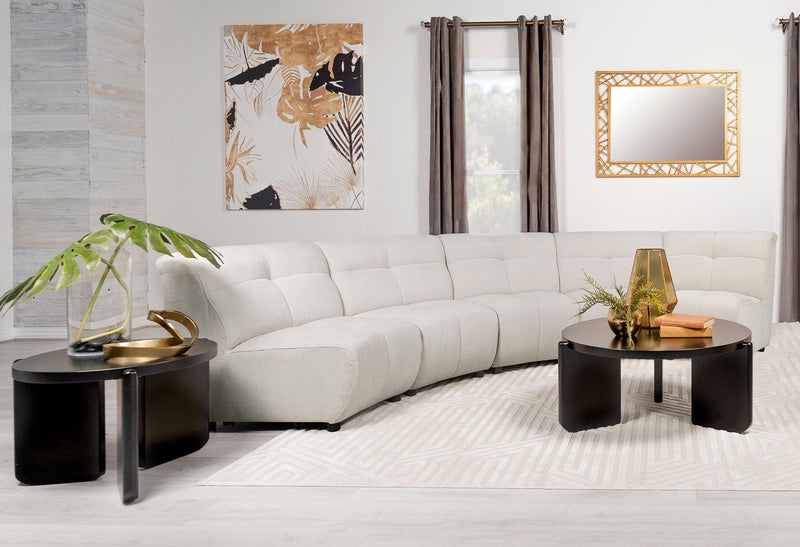 Charlotte 5-piece Upholstered Modular Sectional Sofa Ivory