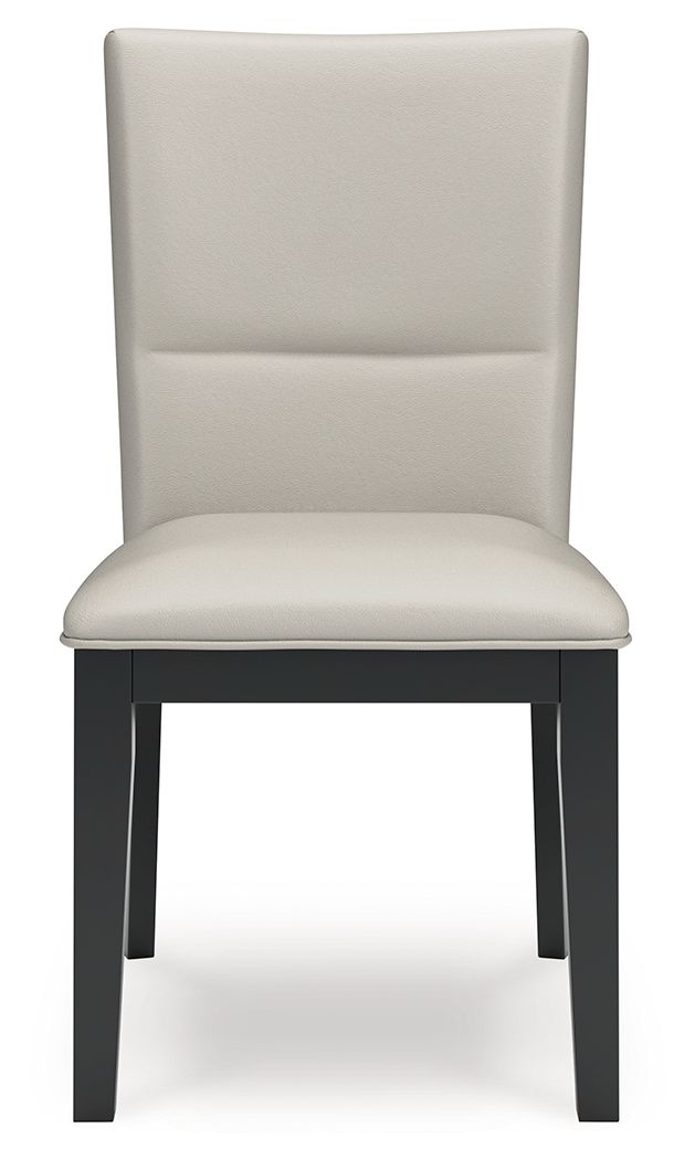 Glinari - Dining Upholstered Side Chair (Set of 2) - Taupe / Black