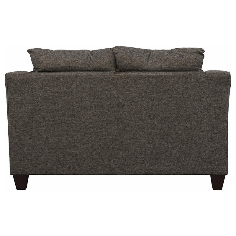 Salizar 2-piece Upholstered Flared Arm Sofa Set Grey