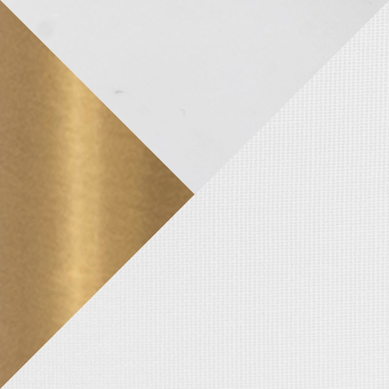 Leslie - Glam / Art Deco Floor Lamp - Gold / White