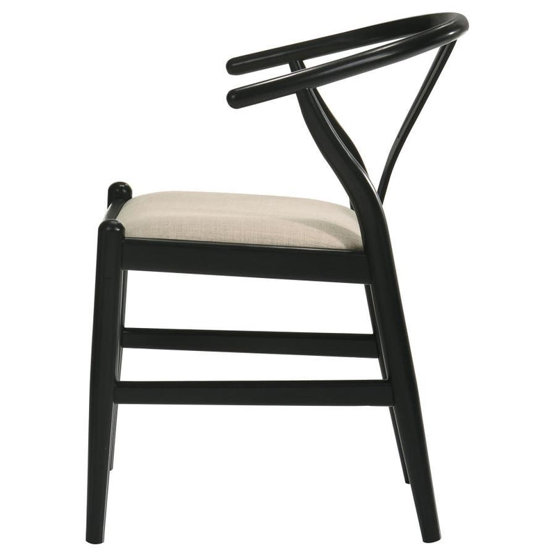 Crestmont - Wood Wishbone Dining Side Chair (Set of 2) - Black
