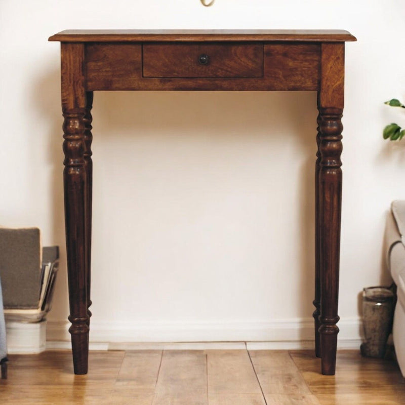Turned Legs Drawer Console Table