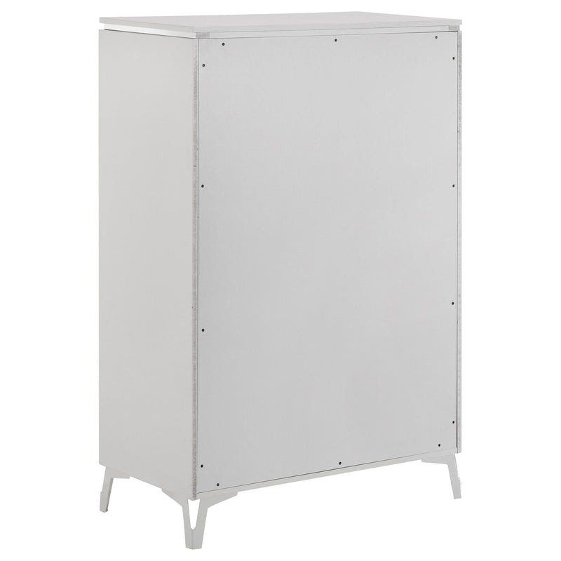 Buckley - 5 Drawer Chest - Gloss White