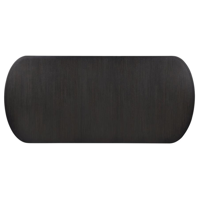 Leandro - 9 Piece Rectangular Dining Table Set - Cream / Burnished Black