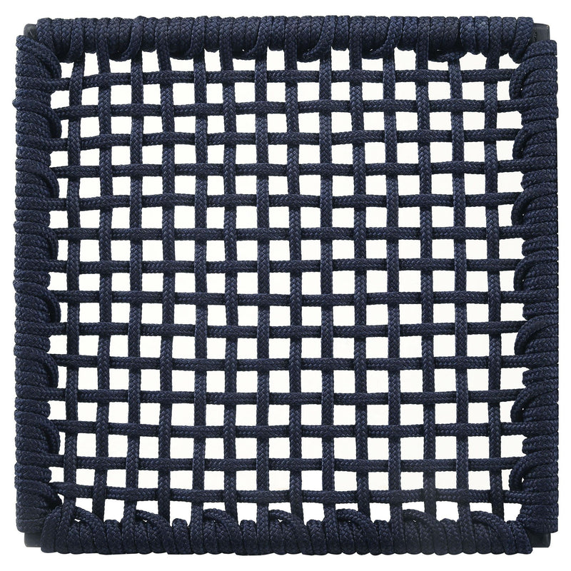 Nakia Woven Rope Counter Chair with Cushion Navy (Set of 2)