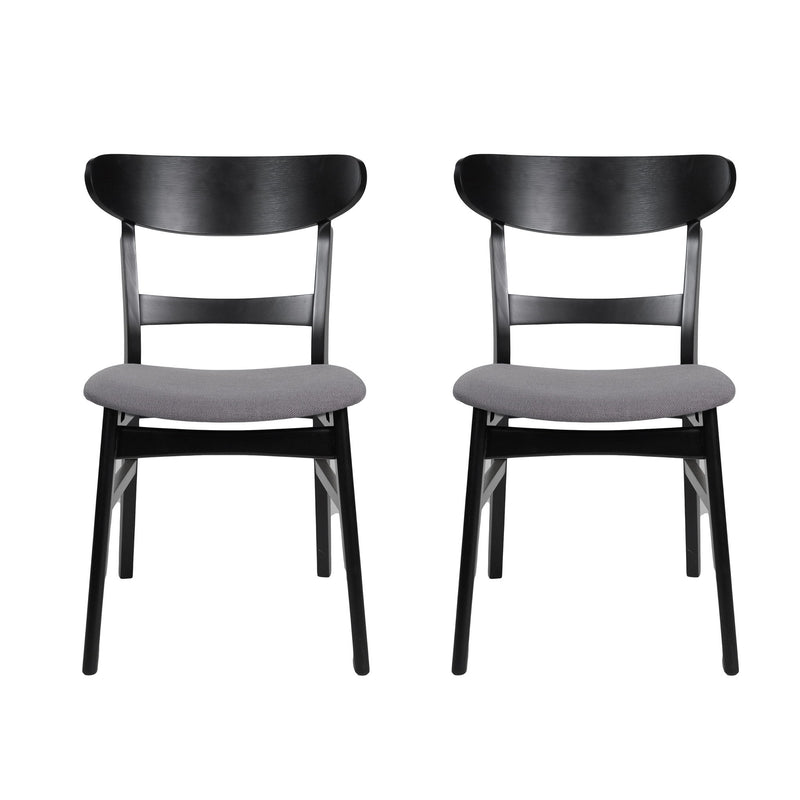 Dining Chair With Upholstered Seat - Dark Gray