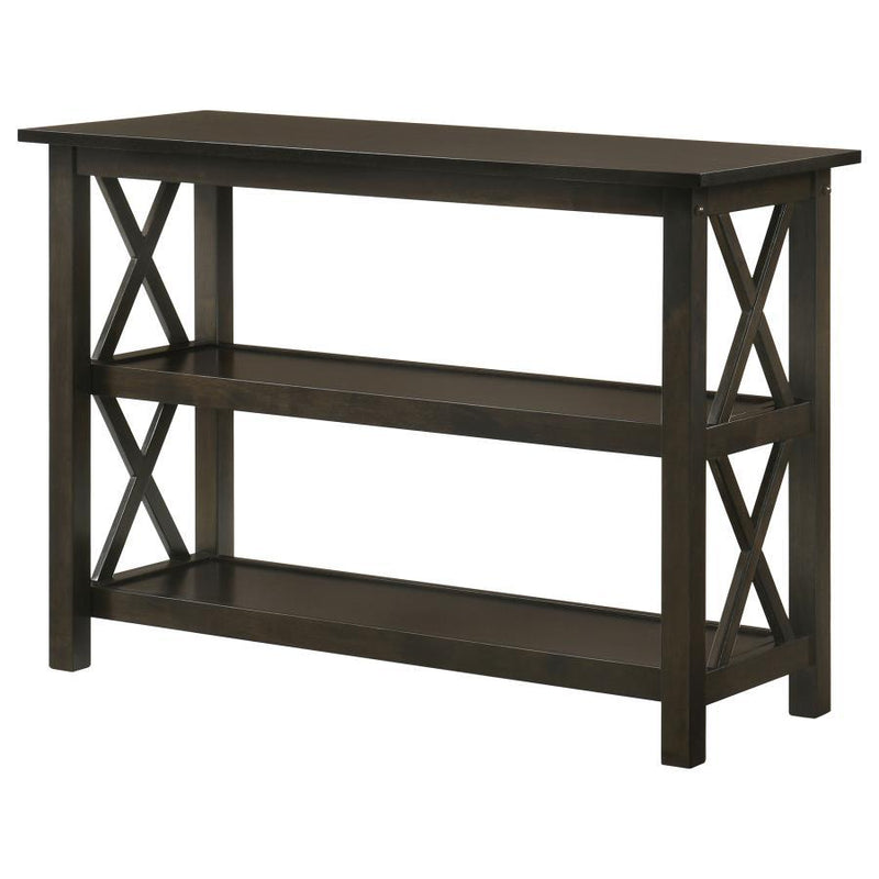 Rachelle - 2-Shelf Wood Entryway Console Table - Deep Merlot