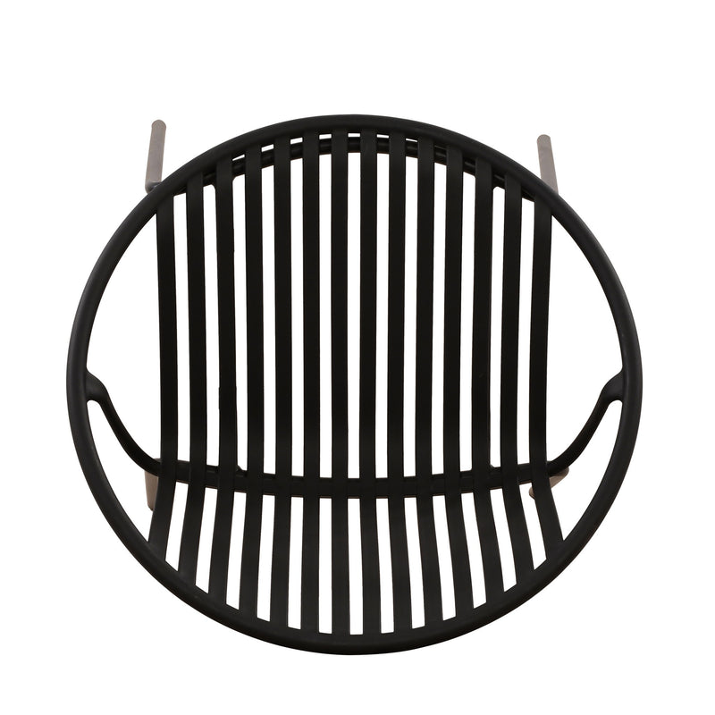7 Piece Outdoor Modern Dining Set With Stackable Chairs