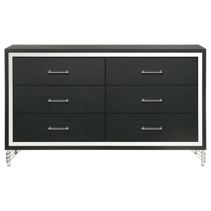 Malcolm - 6 Drawer Dresser Cabinet - Black