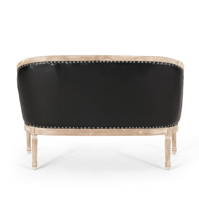 French Country Chesterfield Style Tufted Loveseat