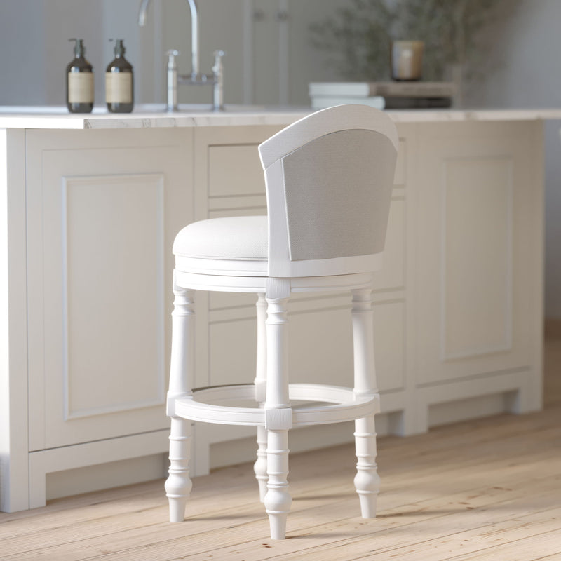 Barrel Back Stool With Swivel