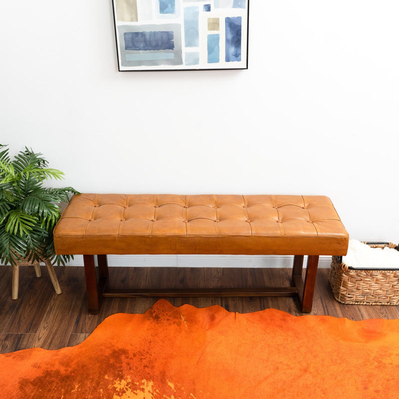 Cameron - Bench - Brown / Tan