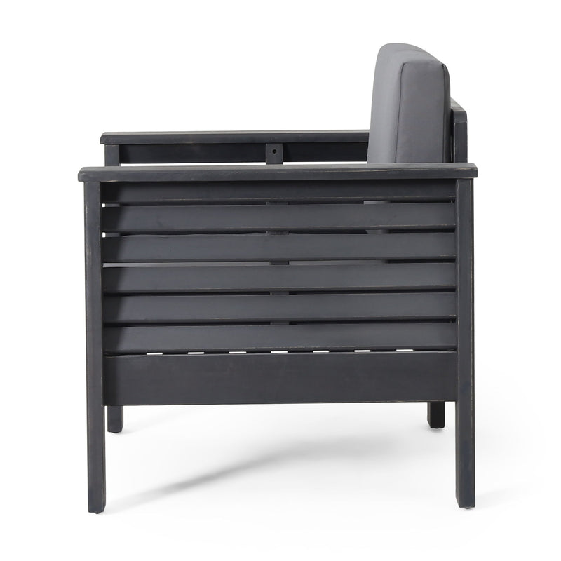 Slat Design Club Chairs With Cushions
