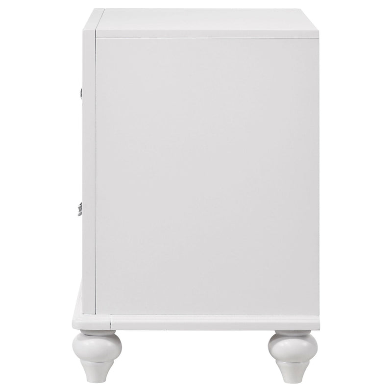 Barzini 2-drawer Nightstand White