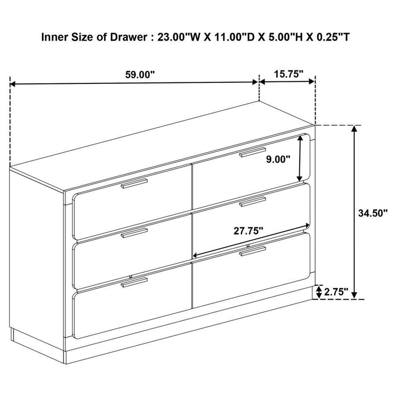 Caraway - 6-Drawer Dresser