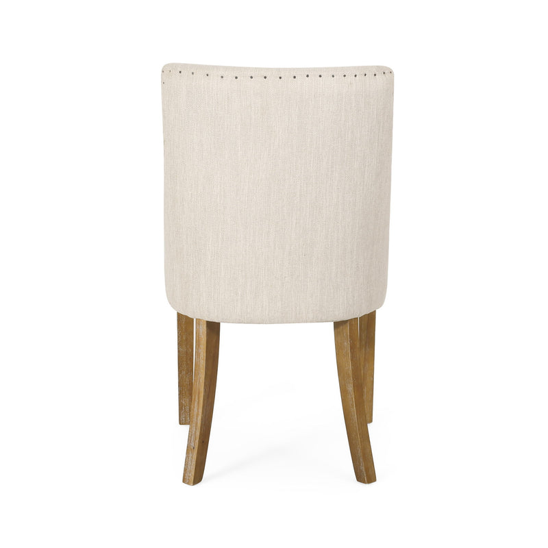 Classic Fabric Dining Chair (Set of 2) - Beige