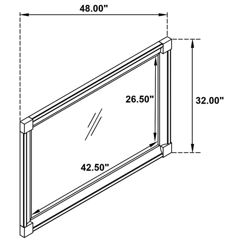Andover - Dresser Mirror - Dark Oak