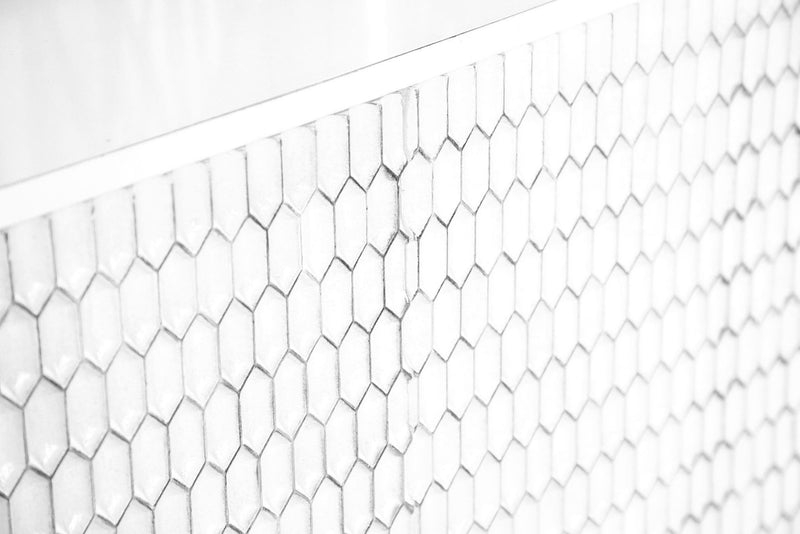 Gambon 2-door Wood Honeycomb Pattern Accent Cabinet White