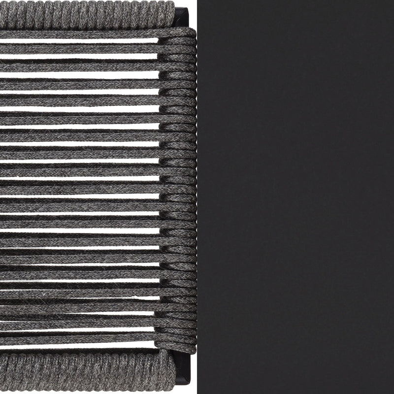 Jerome Woven Rope Stackable Side Chair Charcoal (Set of 2)