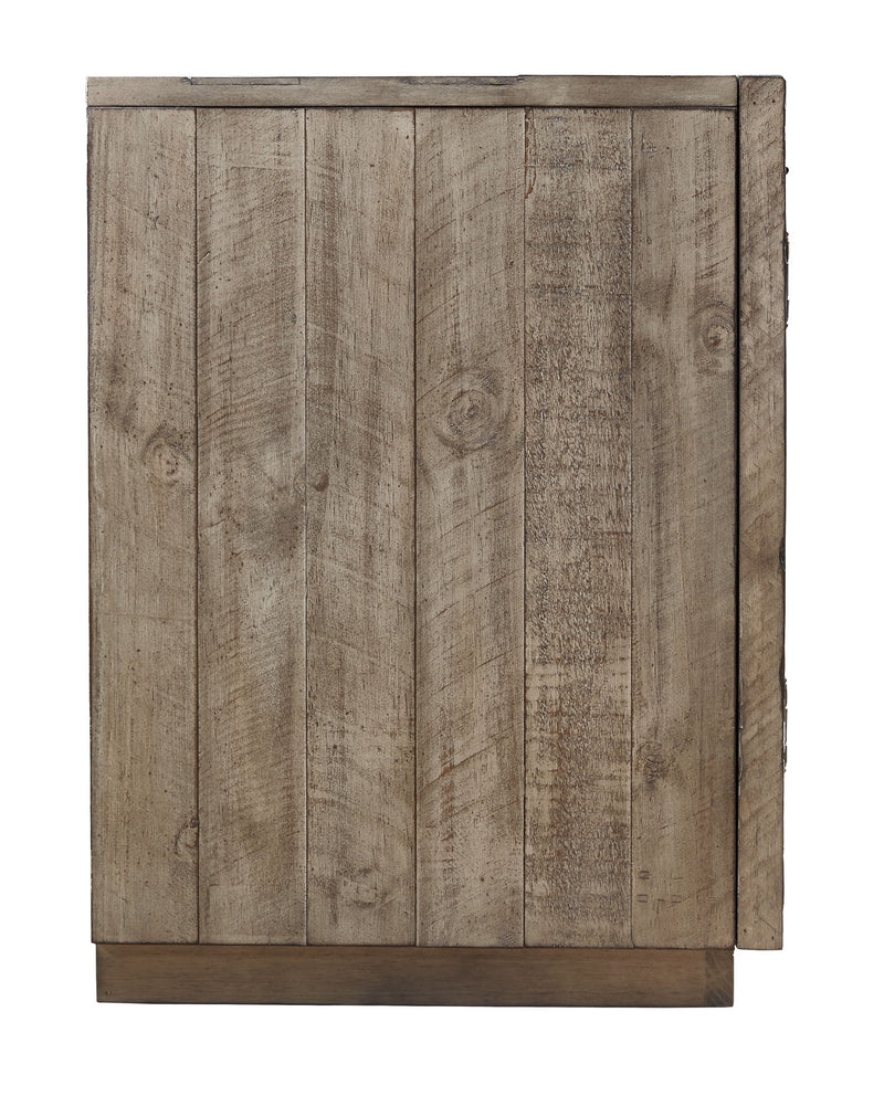 Krystanza - XL TV Stand w/Fireplace Option - Weathered Gray