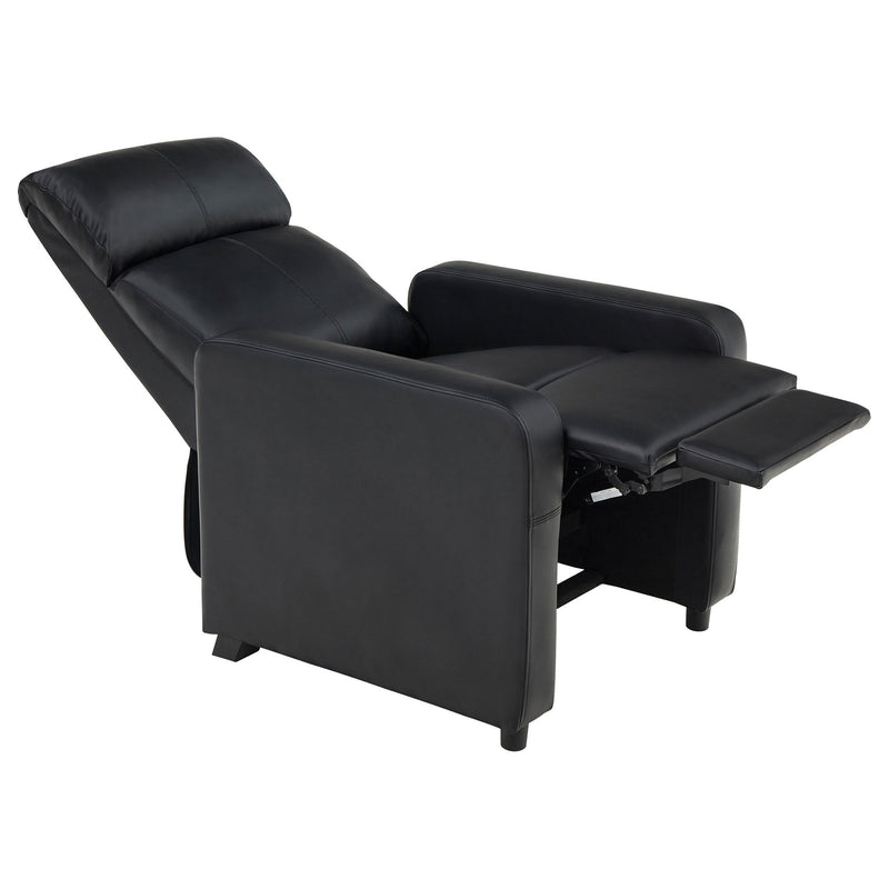Warren - 4 Seater Home Theater With Wedge Console Recliners - Black