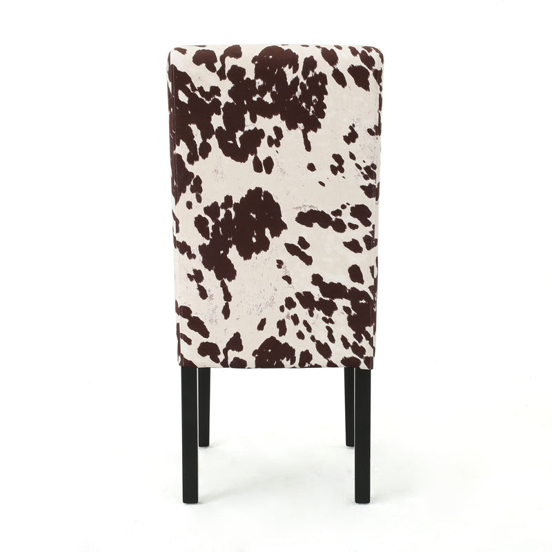 Contemporary Dining Chair With Rubberwood Legs (Set of 2)