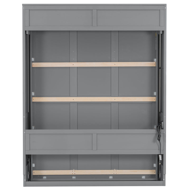 Murphy Bed With Desk, LED Lights And USB Charging Station