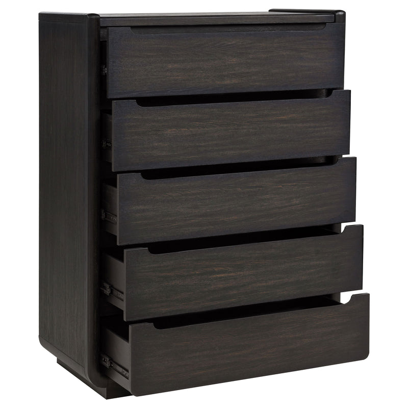 Bangor - 5 Drawer Bedroom Chest - Black