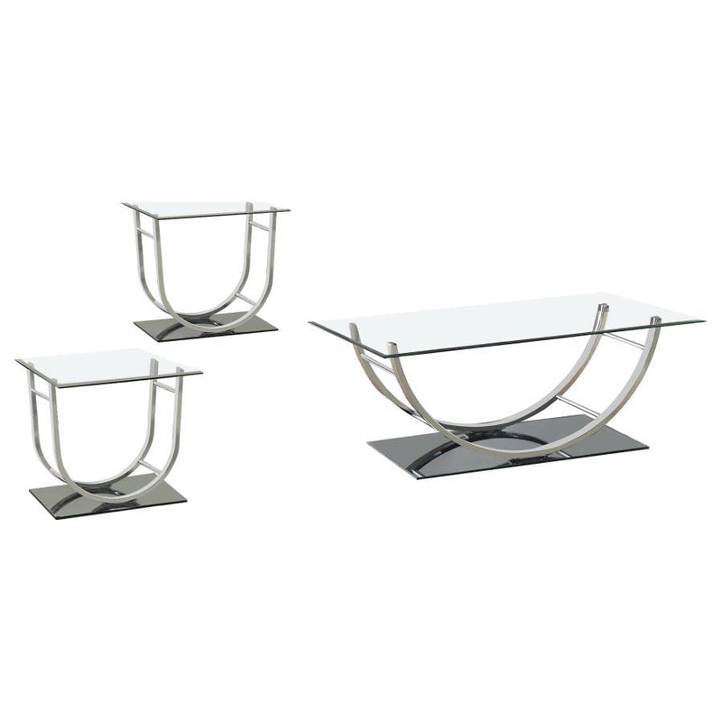 Danville - Glass Top Coffee Table Set