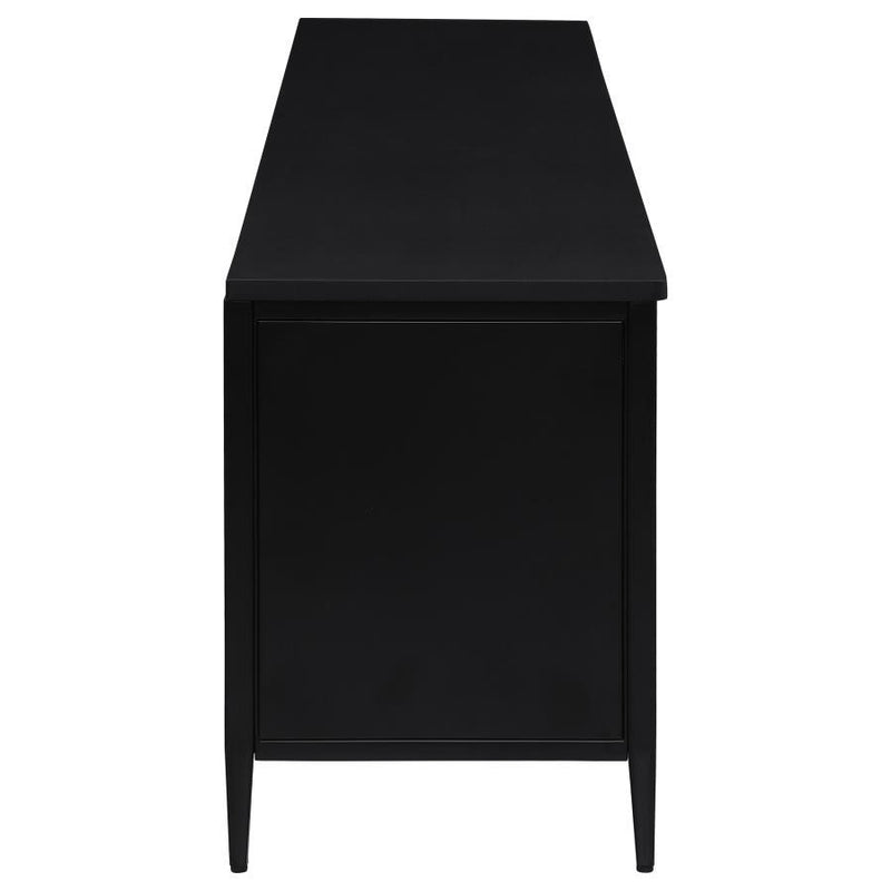 Amherst - 78" 4-Door Metal TV Stand Media Console - Black