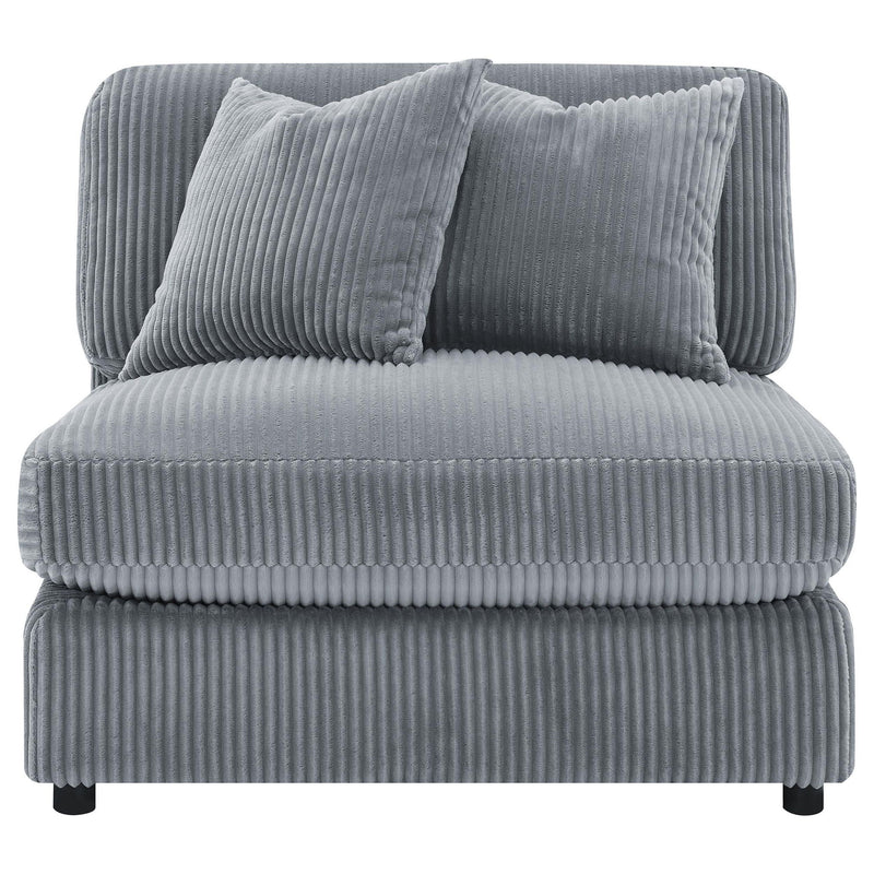Blaine Upholstered Reversible Chaise Sectional Sofa Fog