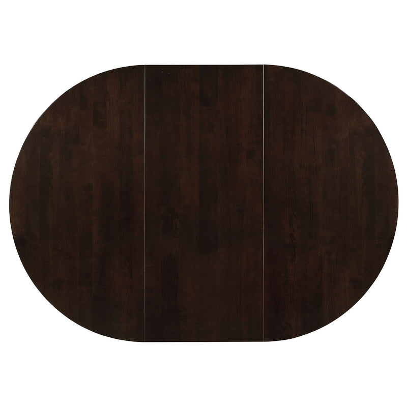 Gabriel - Oval 7 Piece Dining Set With Chairs - Cappuccino
