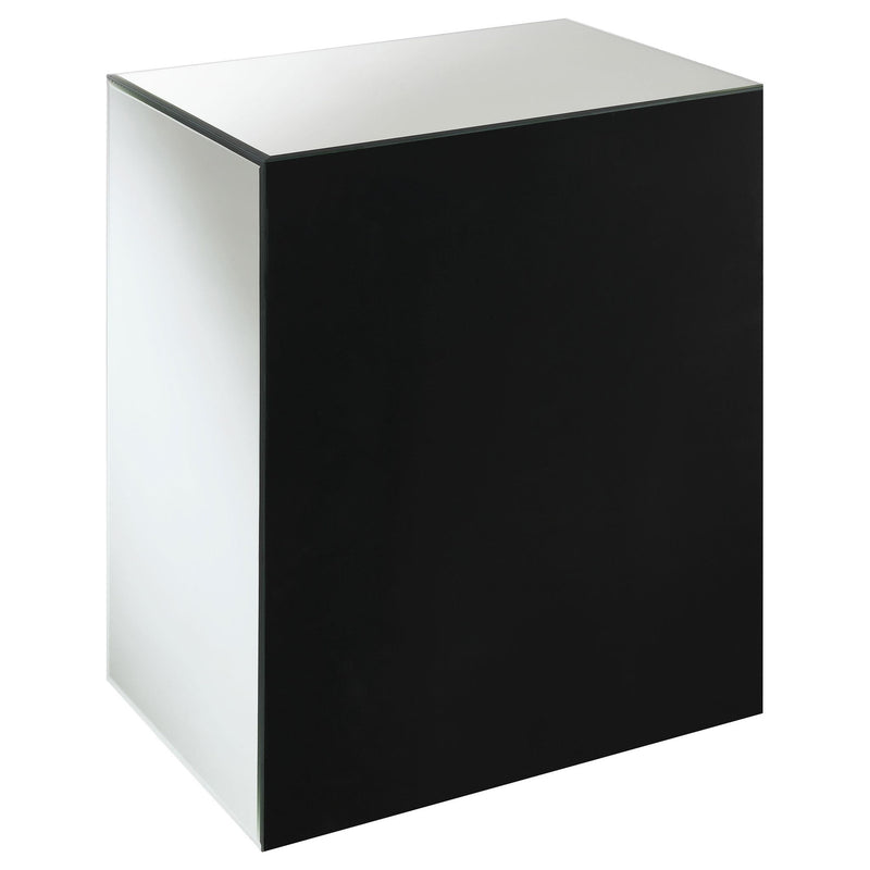Coquette 1-drawer Mirrored Accent Side Table Silver