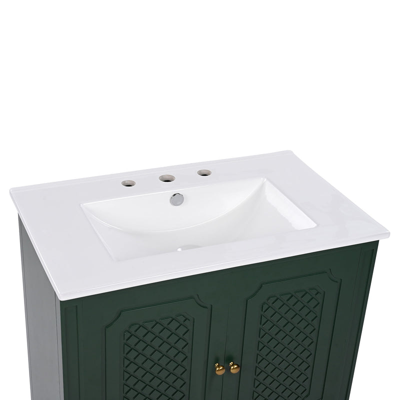 Bathroom Vanity With Sink, Soft Closing Door, Multi Functional Storage