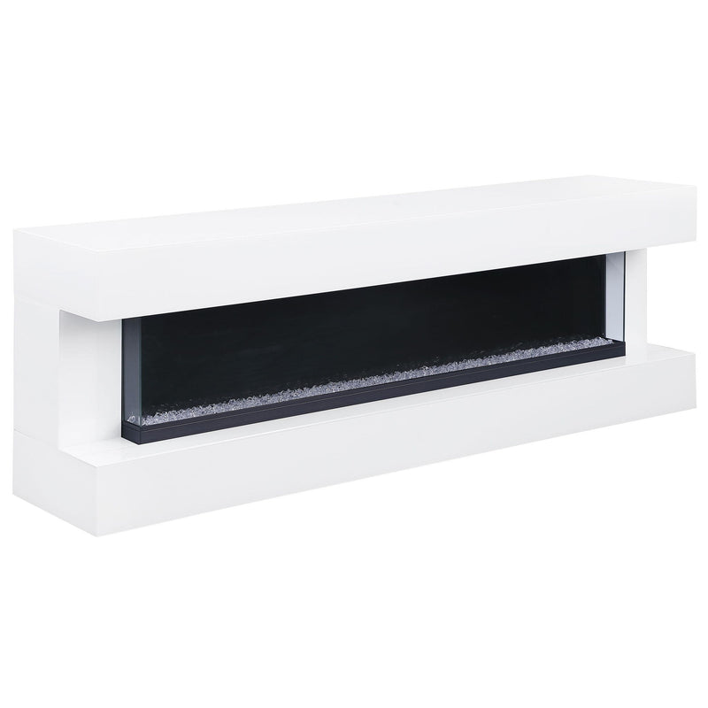 Vallerie 71-inch BT Speaker TV Stand Fireplace Console White