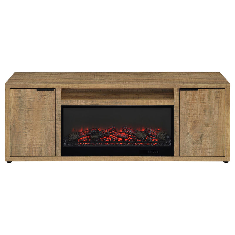 Lodi - 2 Door Fireplace TV Stand - Mango Color