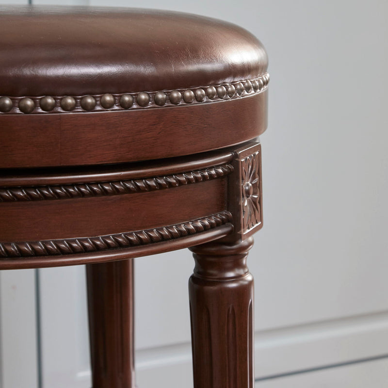 Rustic Elegance Backless Swivel Stool