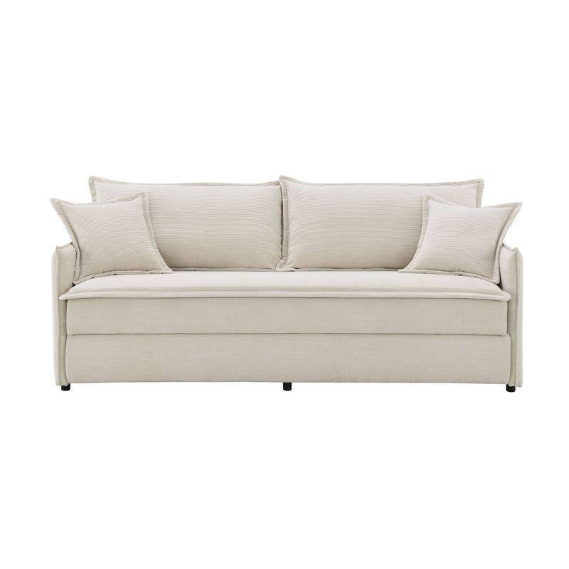 Elisea - Sleeper Sectional Sofa With 2 Toss Pillows - Beige