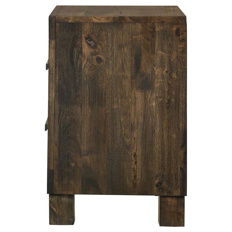 2 Drawer Nightstand - Brown Wood