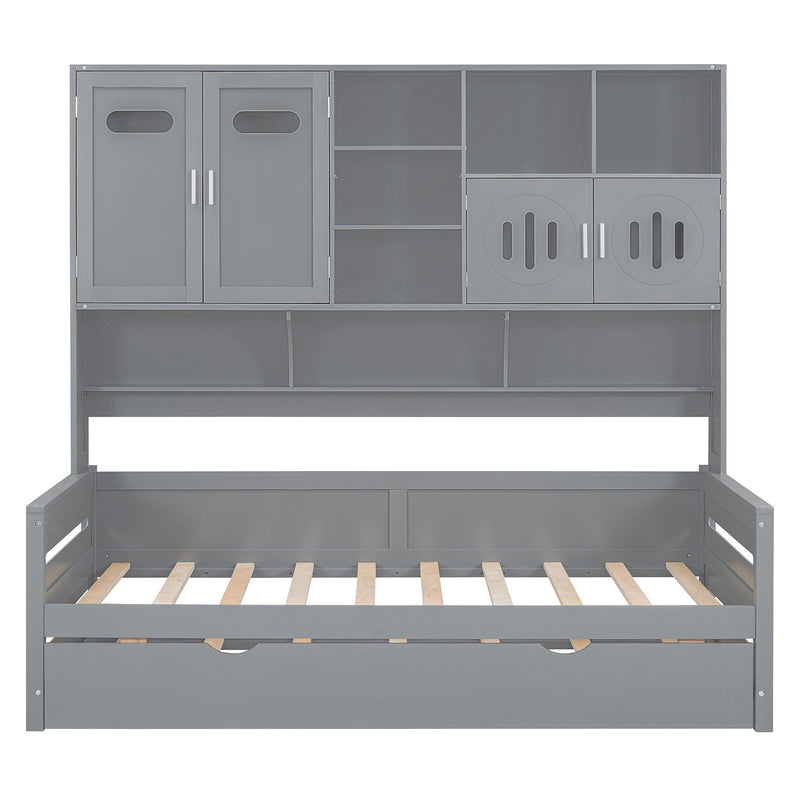 Daybed & All-In-One Cabinet And Shelf