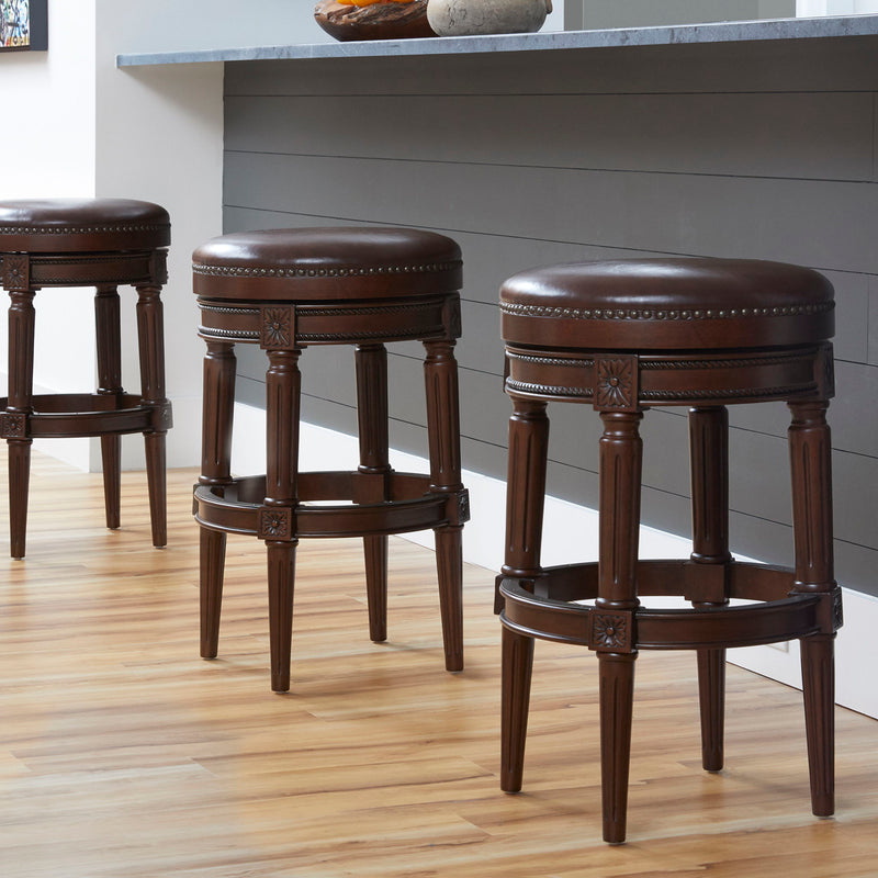 Rustic Elegance Backless Swivel Stool